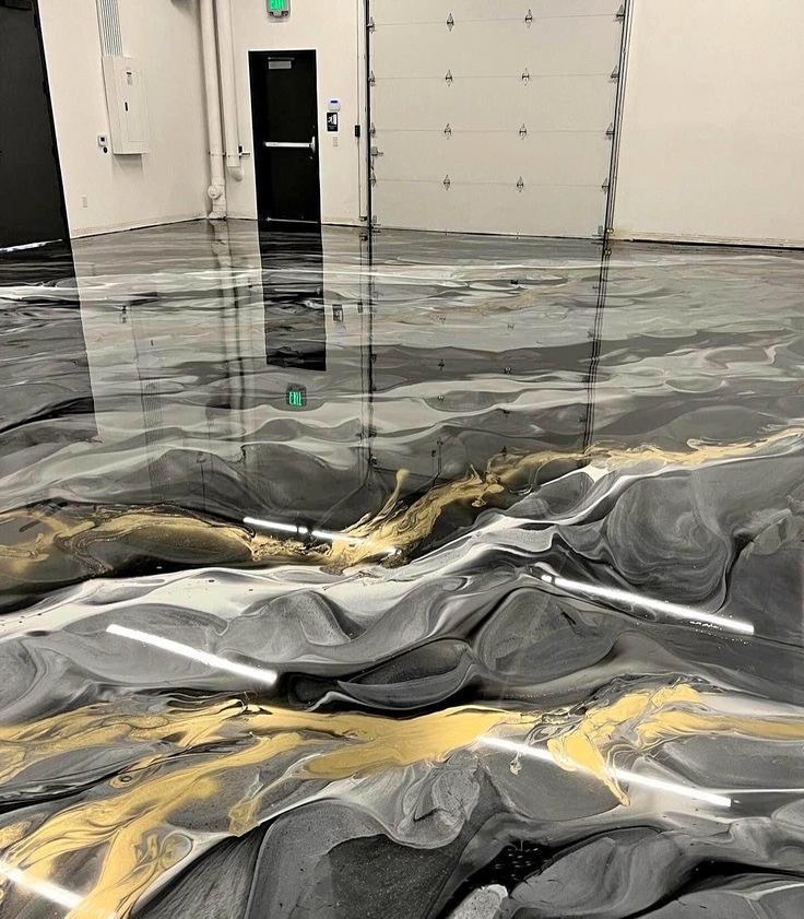 Metallic epoxy flooring